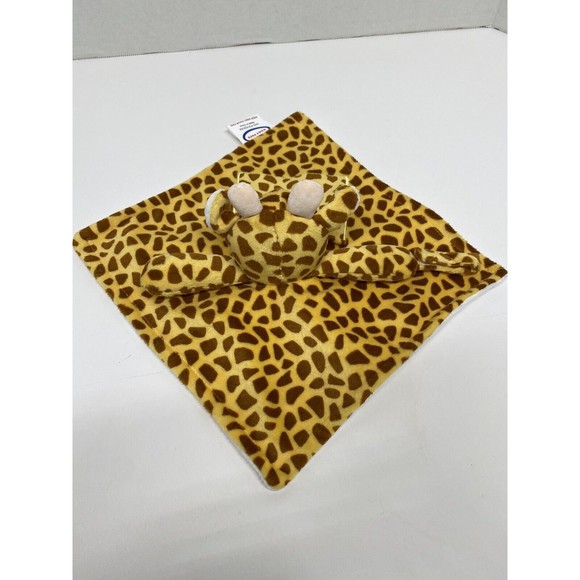 Baby FeFe Giraffe Baby Security Blanket Lovey w/Pocket Hook & Loop holder - Picture 5 of 11
